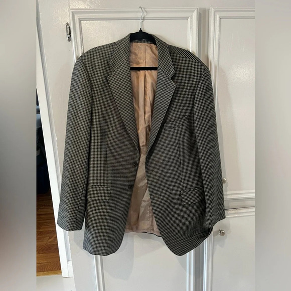 Ralph Ralph Lauren Houndstooth Blazer 44T - Picture 1 of 5